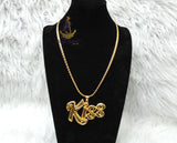 Kiss Pendant Twist Italian Gold Plated Unisex Necklace Elegant Jewellery for Men & Women | Gift