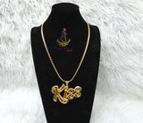 Kiss Pendant Twist Italian Gold Plated Unisex Necklace Elegant Jewellery for Men & Women | Gift