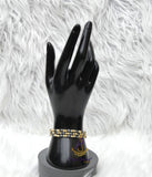 Small Black Beads with Gold Accessories Unisex Hand Bracelet – Adjustable Fashion Jewellery