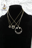 Popular Smiley Face Crystal Necklace – Cute Minimalist Emoji Pendant Chain for Women | PrestigeApplause