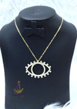 PrestigeApplause Gold Plated Eye Crystal Pendant Necklace – Luxury Protection Jewelry