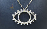 PrestigeApplause Gold Plated Eye Crystal Pendant Necklace – Luxury Protection Jewelry