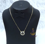 Popular Smiley Face Crystal Necklace – Cute Minimalist Emoji Pendant Chain for Women | PrestigeApplause