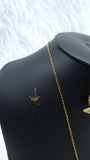 Luxury Bow Necklace & Earrings Set – Gold Crystal Ribbon Jewellery Set