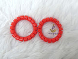 PrestigeApplause Igbo Edo Elephant-Tusk Orange Coral Groom men African Necklace Bracelet Beads Jewellery Set - Male Traditional Nigerian