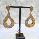 Elegant Gold Cubic Zirconia Cocktail Party Bridal Earring Jewellery - Elegant Bridal & Evening Jewellery
