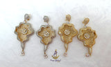 Cubic Zirconia 3D Silver Gold Mixed Cocktail Party Wedding Bridal Earring Jewellery
