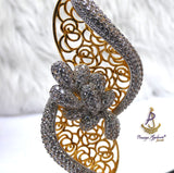 Cubic Zirconia Swivel 3D Silver Gold Mixed Cocktail Party Wedding Bridal Earring Jewellery
