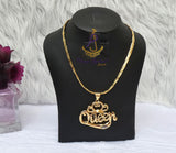 QUEEN Italian Gold Plated Crown Pendant Necklace Elegant Jewellery for Men & Women | Gift