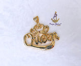 QUEEN Italian Gold Plated Crown Pendant Necklace Elegant Jewellery for Men & Women | Gift