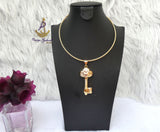 PrestigeApplause KEY Italian Gold Plated Pendant Necklace Elegant Jewellery for Men & Women | Gift