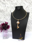 PrestigeApplause KEY Italian Gold Plated Pendant Necklace Elegant Jewellery for Men & Women | Gift