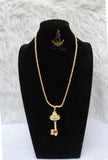 PrestigeApplause KEY Italian Gold Plated Pendant Necklace Elegant Jewellery for Men & Women | Gift