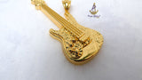 PrestigeApplause GUITAR Italian Gold Plated Crown Musical Pendant Necklace Elegant Jewellery for Men & Women | Gift