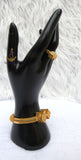 Luxury Gold Plated Filigree Cube Bracelet & Adjustable Ring Set – Elegant Statement Jewellery for Women