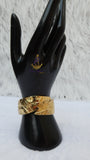 Leaf Design Cuff Gold Plated Bracelet | Modern Open Bangle | Statement Gold Bracelet | Jewellery | Gift for Her