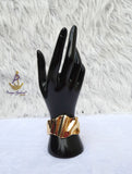 Modern Statement Gold Plated Cuff Bracelet Bangle Jewellery Great as Gift