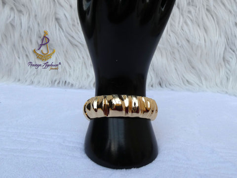 Gold Plated  Cuff Bracelet Modern Statement Bangle Jewellery Great as Gift