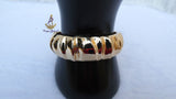 Gold Plated  Cuff Bracelet Modern Statement Bangle Jewellery Great as Gift