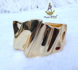 Cuff Gold Plated Bracelet | Modern Open Bangle | Statement Gold Bracelet | Jewellery | Gift Idea
