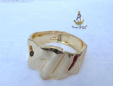 Cuff Gold Plated Bracelet | Modern Open Bangle | Statement Gold Bracelet | Jewellery | Gift Idea