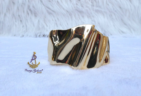 Cuff Gold Plated Bracelet | Modern Open Bangle | Statement Gold Bracelet | Jewellery | Gift Idea