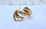Bold Gold Plated S Wave Cuff Bracelet – Modern Statement Jewellery