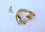 Bold Gold Plated S Wave Cuff Bracelet – Modern Statement Jewellery