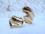 Bold Gold Plated S Wave Cuff Bracelet – Modern Statement Jewellery