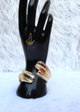 Bold Gold Plated S Wave Cuff Bracelet – Modern Statement Jewellery