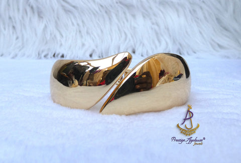 Sculpted Gold Plated  Cuff Bracelet Modern Statement Piece Bangle Great as Gift