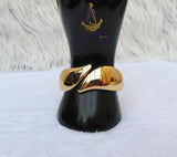 Sculpted Gold Plated  Cuff Bracelet Modern Statement Piece Bangle Great as Gift