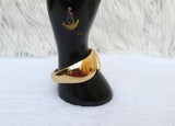 Sculpted Gold Plated  Cuff Bracelet Modern Statement Piece Bangle Great as Gift