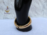 Sculpted Gold Plated  Cuff Bracelet Modern Statement Piece Bangle Great as Gift