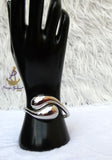 Lush Cuff Silver Plated Bracelet  Modern Bangle Statement Silver Bracelet Jewellery Gift for Her