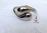Lush Cuff Silver Plated Bracelet  Modern Bangle Statement Silver Bracelet Jewellery Gift for Her