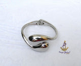 Lush Cuff Silver Plated Bracelet  Modern Bangle Statement Silver Bracelet Jewellery Gift for Her