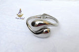 Lush Cuff Silver Plated Bracelet  Modern Bangle Statement Silver Bracelet Jewellery Gift for Her