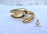 Cuff Gold Plated Bracelet | Modern Open Bangle | Statement Gold Bracelet | Jewellery | Gift for Her