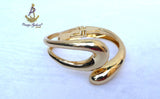 Cuff Gold Plated Bracelet | Modern Open Bangle | Statement Gold Bracelet | Jewellery | Gift for Her