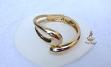 Cuff Gold Plated Bracelet | Modern Open Bangle | Statement Gold Bracelet | Jewellery | Gift for Her