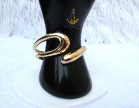 Cuff Gold Plated Bracelet | Modern Open Bangle | Statement Gold Bracelet | Jewellery | Gift for Her