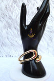 Cuff Gold Plated Bracelet | Modern Open Bangle | Statement Gold Bracelet | Jewellery | Gift for Her