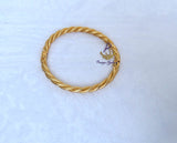 Twisted Gold Cuff Bracelet – Elegant Rope Design Statement Bangle for Women