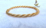 Twisted Gold Cuff Bracelet – Elegant Rope Design Statement Bangle for Women