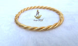 Twisted Gold Cuff Bracelet – Elegant Rope Design Statement Bangle for Women