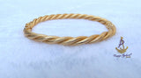 Twisted Gold Cuff Bracelet – Elegant Rope Design Statement Bangle for Women