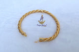 Twisted Gold Cuff Bracelet – Elegant Rope Design Statement Bangle for Women