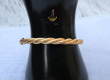 Twisted Gold Cuff Bracelet – Elegant Rope Design Statement Bangle for Women