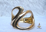Bold Gold Plated Infinity Wave Cuff Bracelet – Modern Statement Jewellery